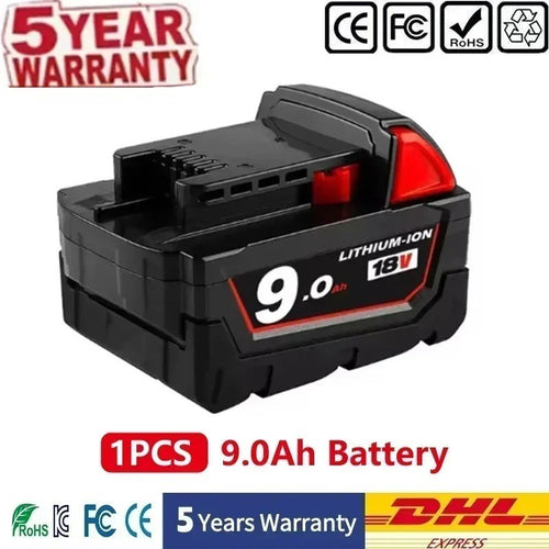 Akku 18V Lithium für Milwaukee M18 6.0Ah 9.0Ah Kompatibel