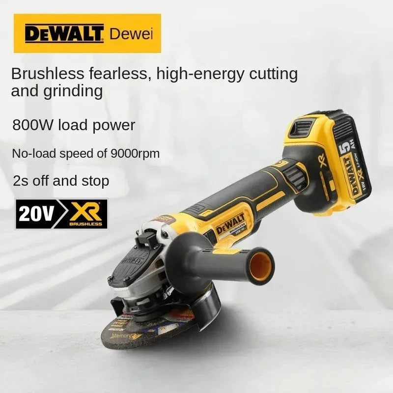 DEWALT DCG405N Akku-Winkelschleifer – Gelb – im braunen Karton