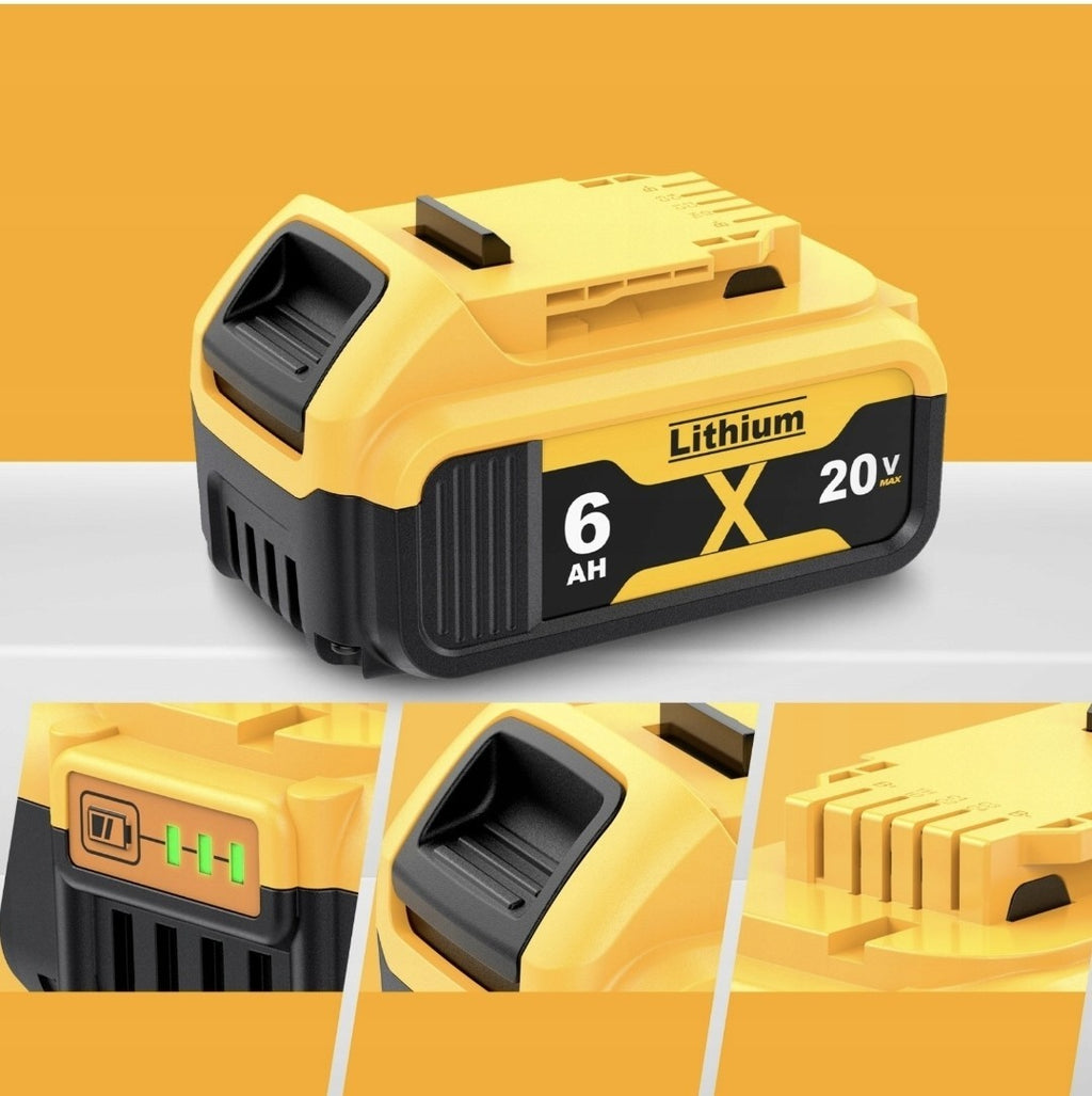 6000mAh Per Dewalt DCB200 20V Batteria DCB205 DCB206 DCB209 DCB181 DCB182 Sostit