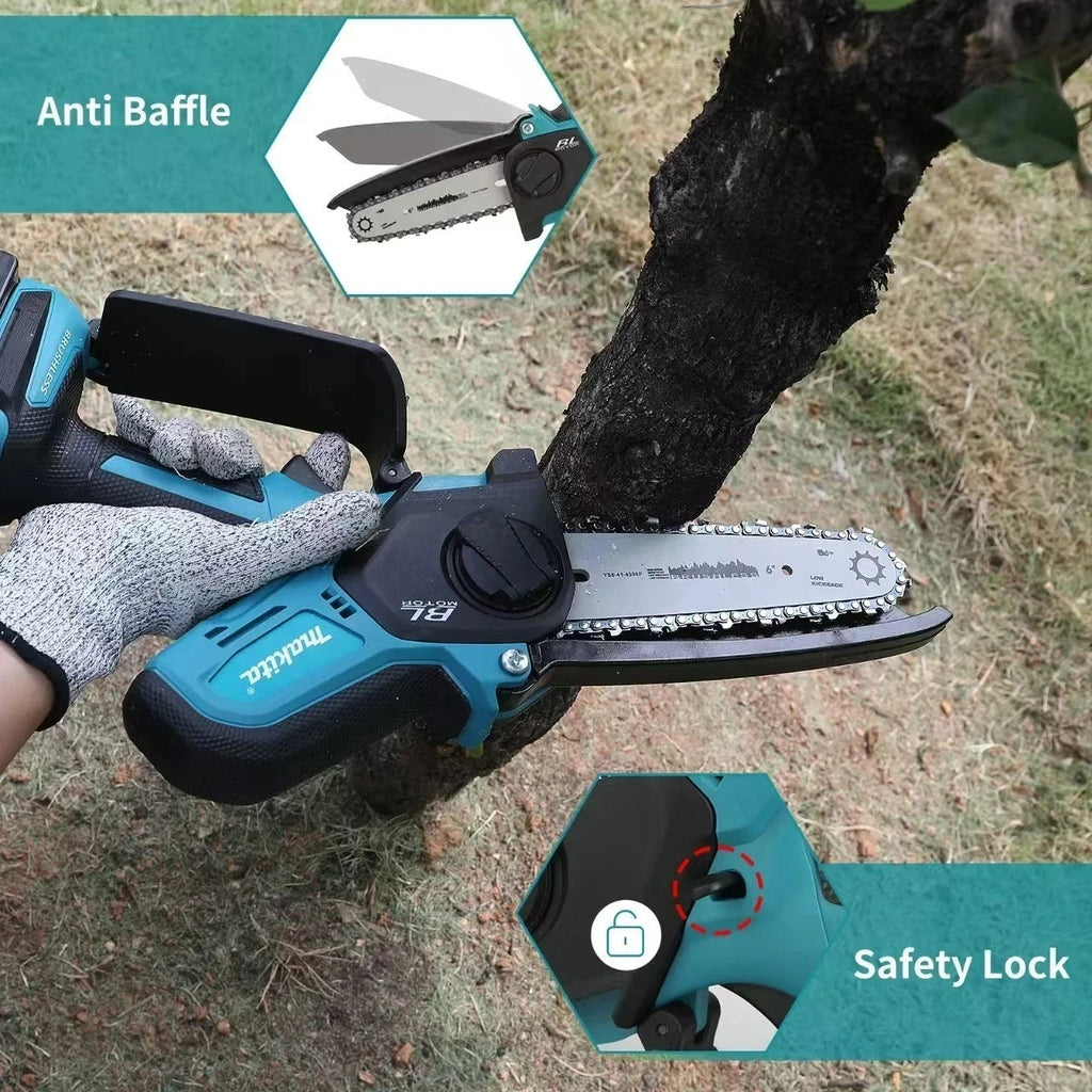 Motosega a batteria Makita 18V  6 pollici (Batteria Non Inclusa)