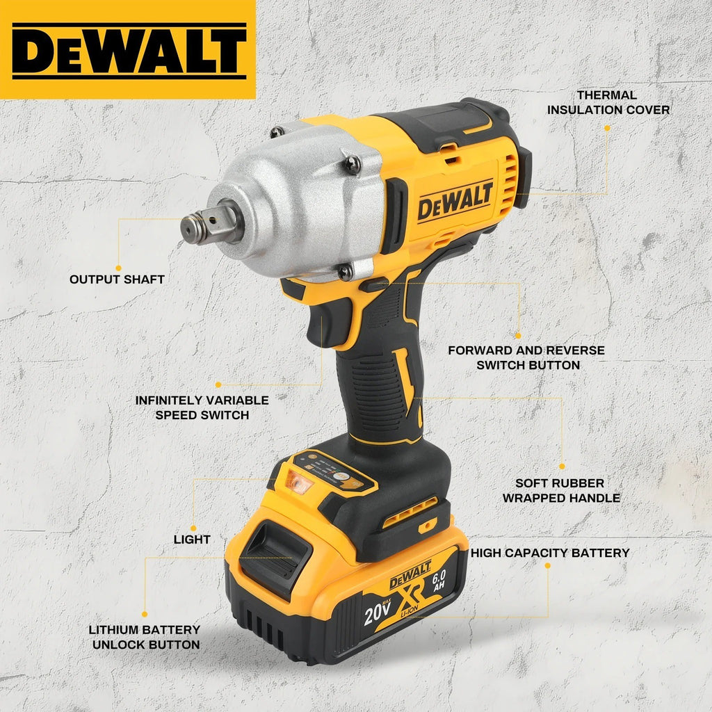 DEWALT DCF900 18V Schlagschrauber (Nur Gehäuse) - Gelb/Schwarz