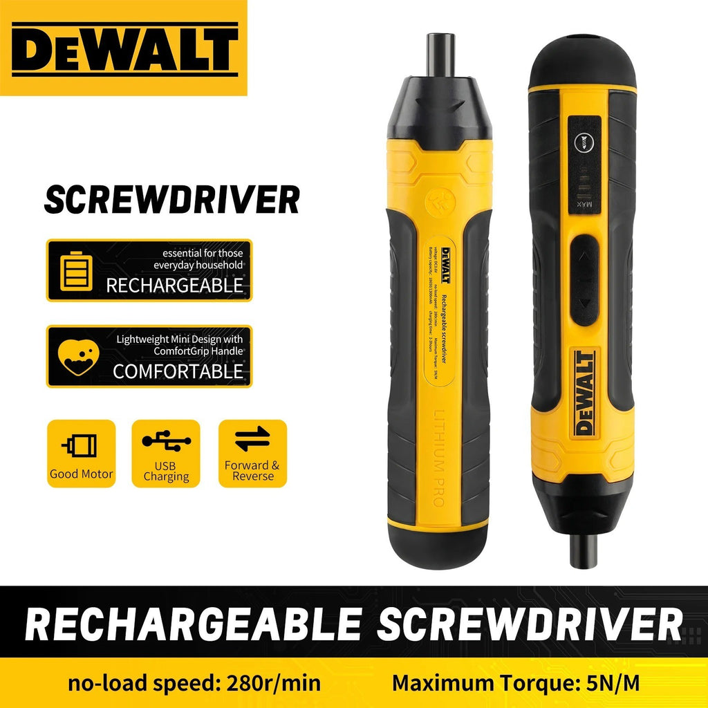 Cacciavite elettrico senza fili DEWALT 1300mAh ricaricabile, trapano regolabile