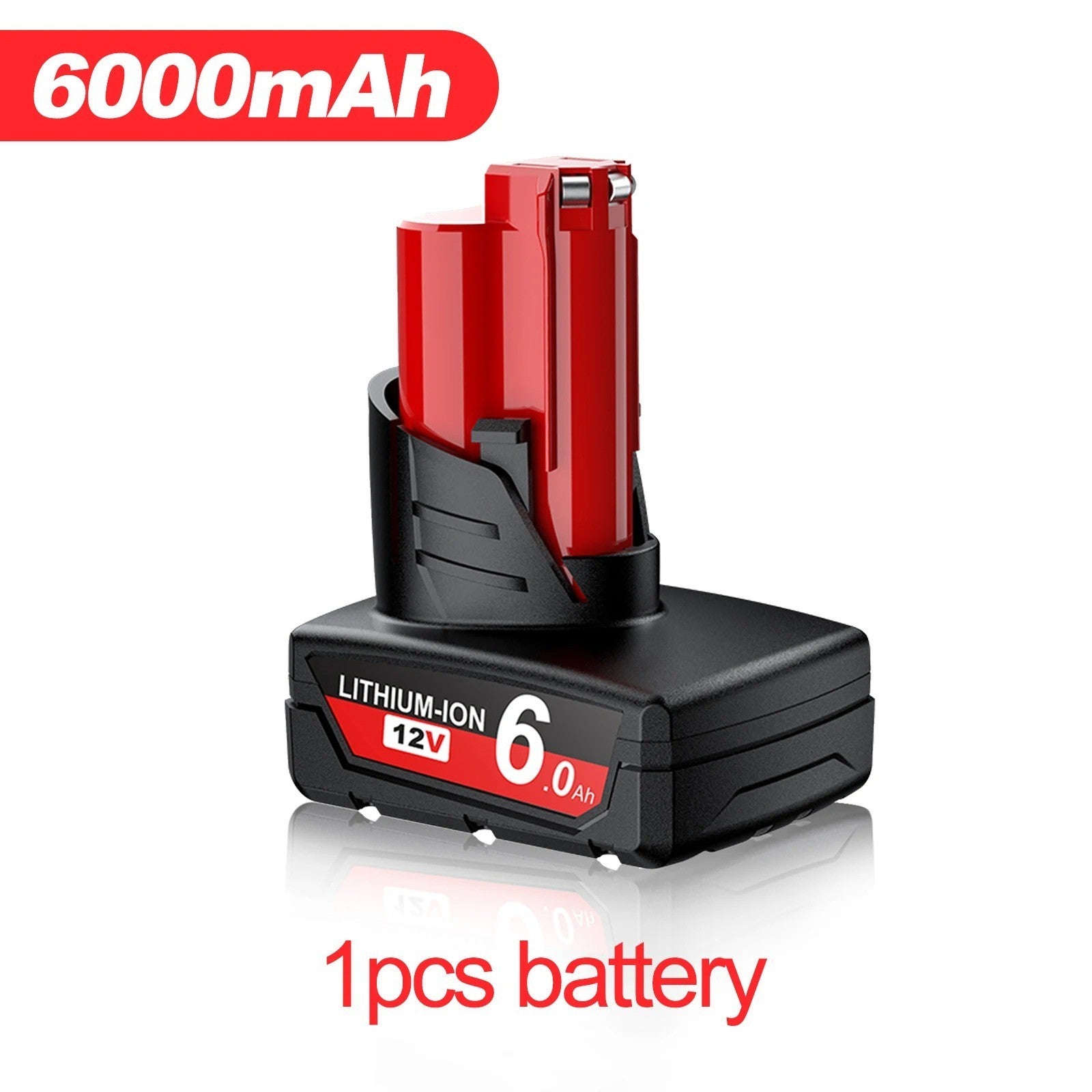 Batteria di Ricambio 12V 6.0Ah per Utensili Milwaukee M12 | Batteria agli Ioni