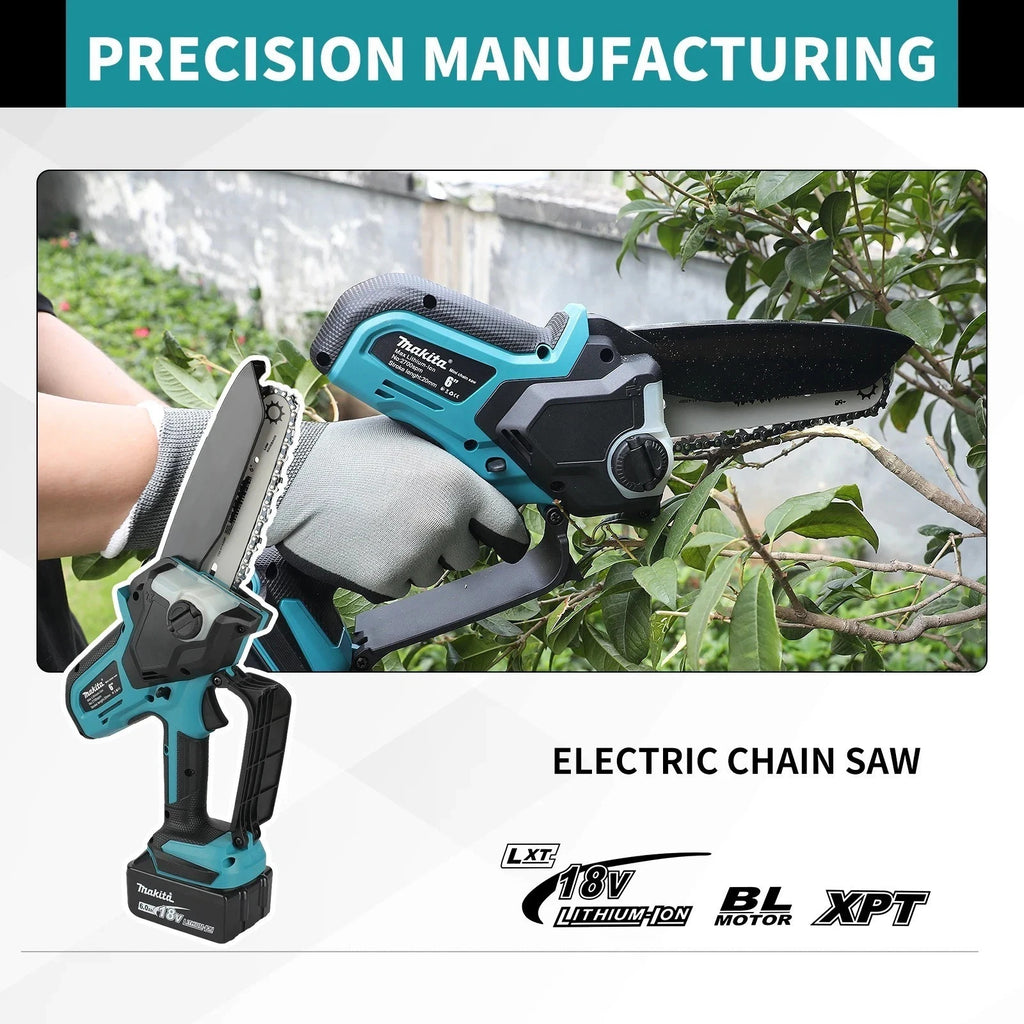 Motosega a batteria Makita 18V  6 pollici (Batteria Non Inclusa)