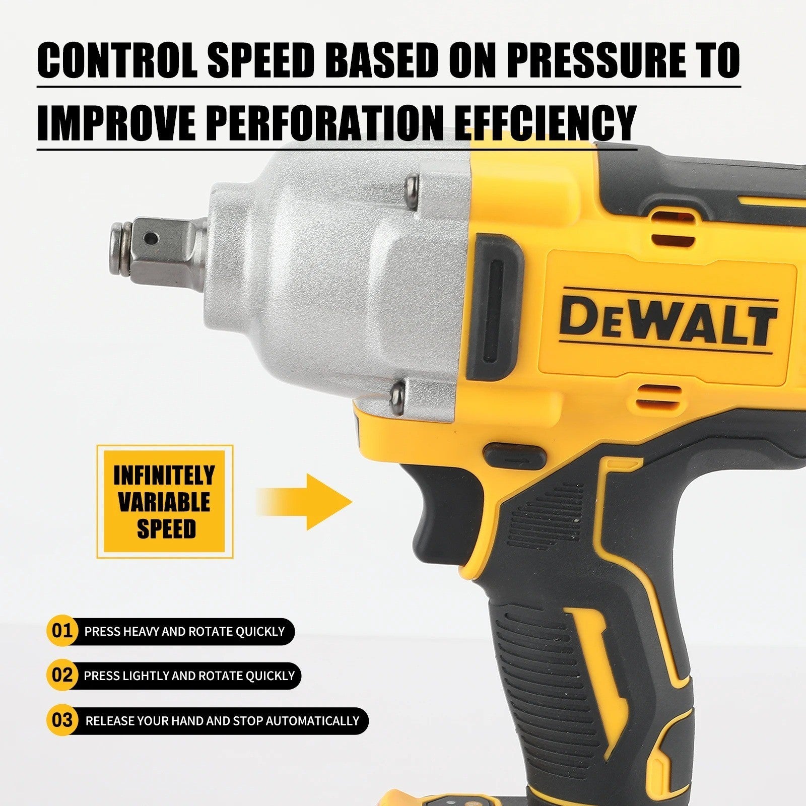 DEWALT DCF900 18V Schlagschrauber (Nur Gehäuse) - Gelb/Schwarz