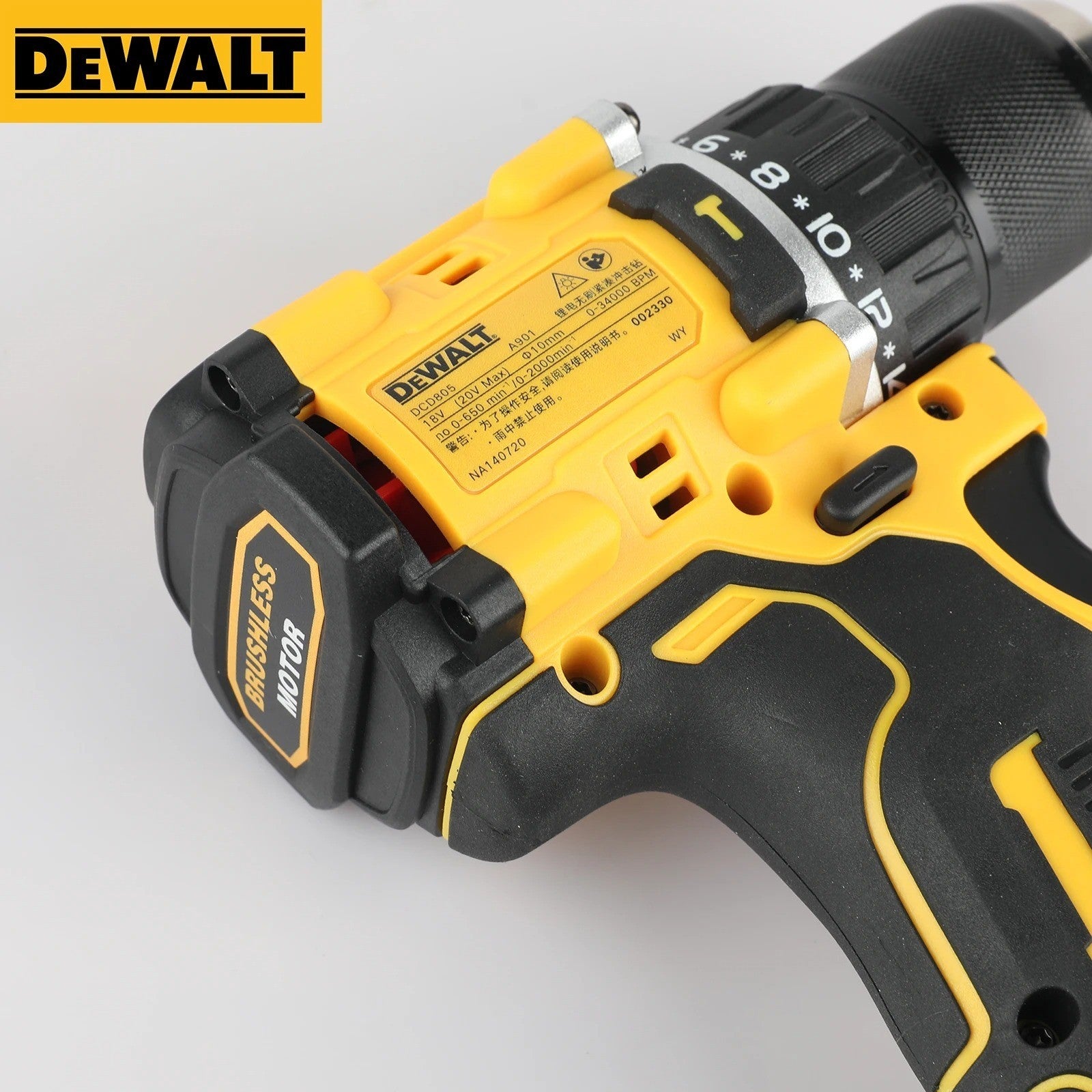 DEWALT DCD805  trapano percussione Batteria al litio 20V Ricaricabile Brushless