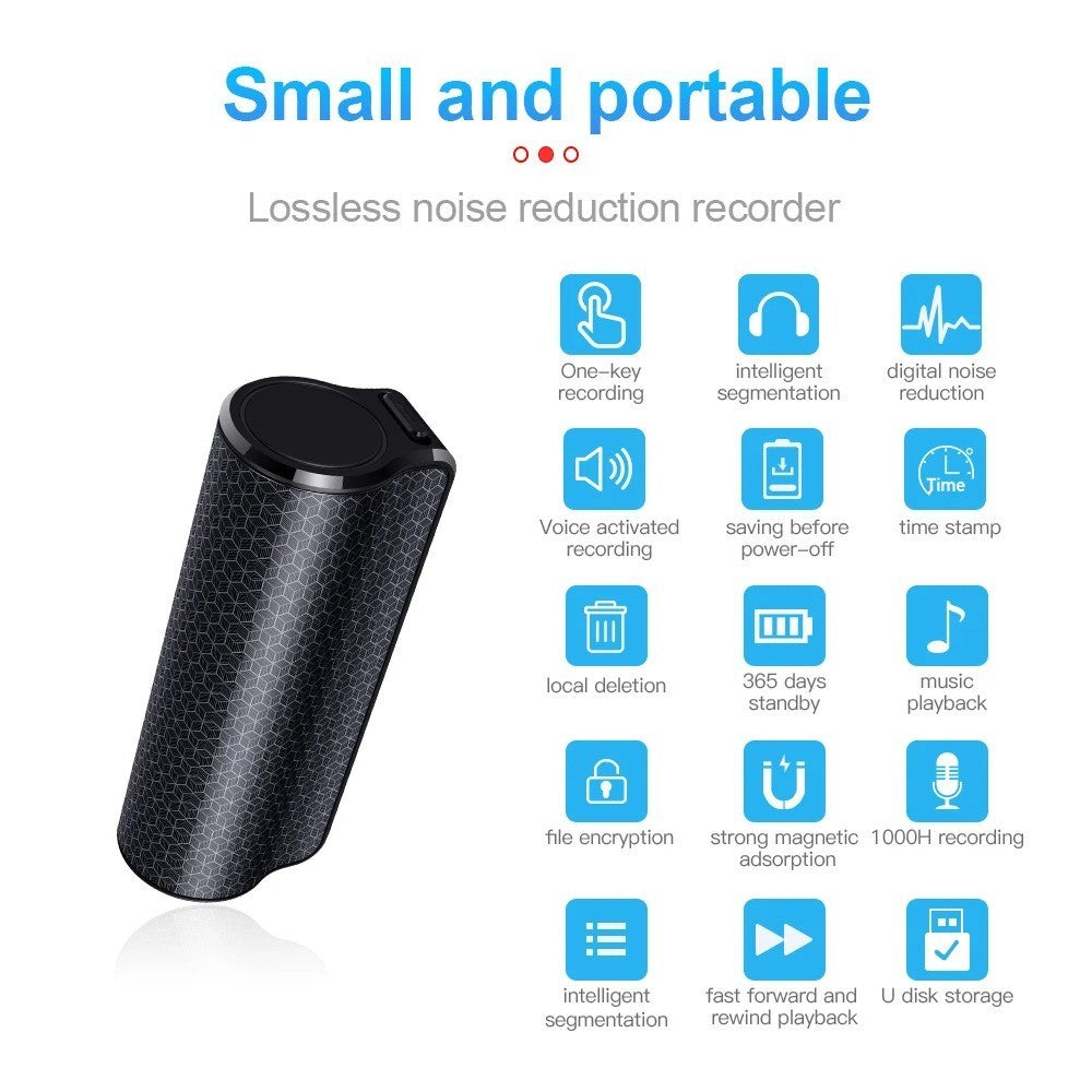 Micro registratore spia audio calamita attivazione vocale 40 giorni impermeabile
