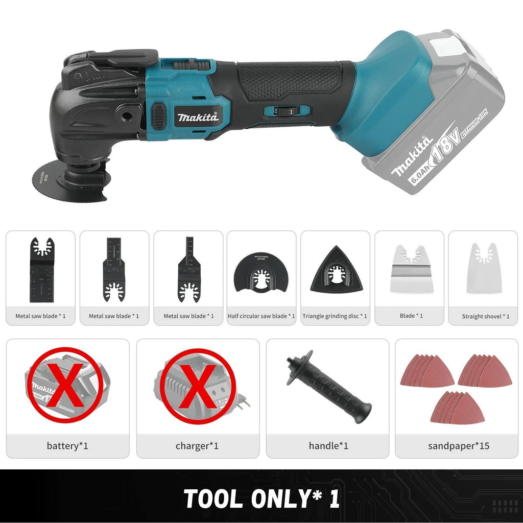 Utensile Multifunzione Oscillante 18V Compatibile Makita | Multi-Tool a Batteria