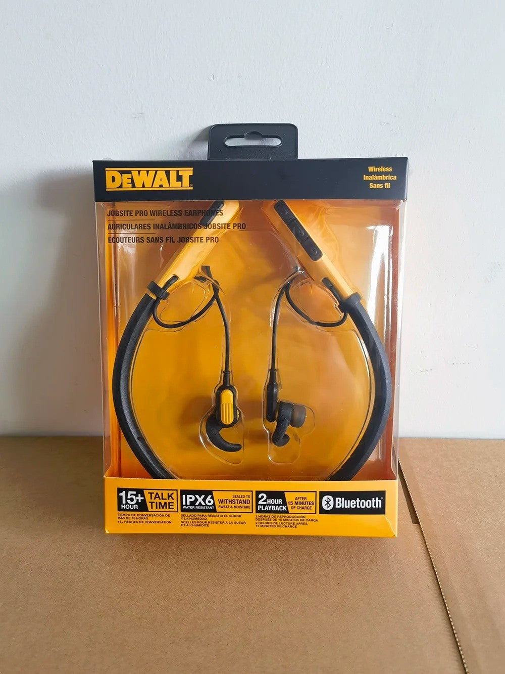 DEWALT Auricolare Bluetooth senza fili da lavoro Pro Cuffie con archetto
