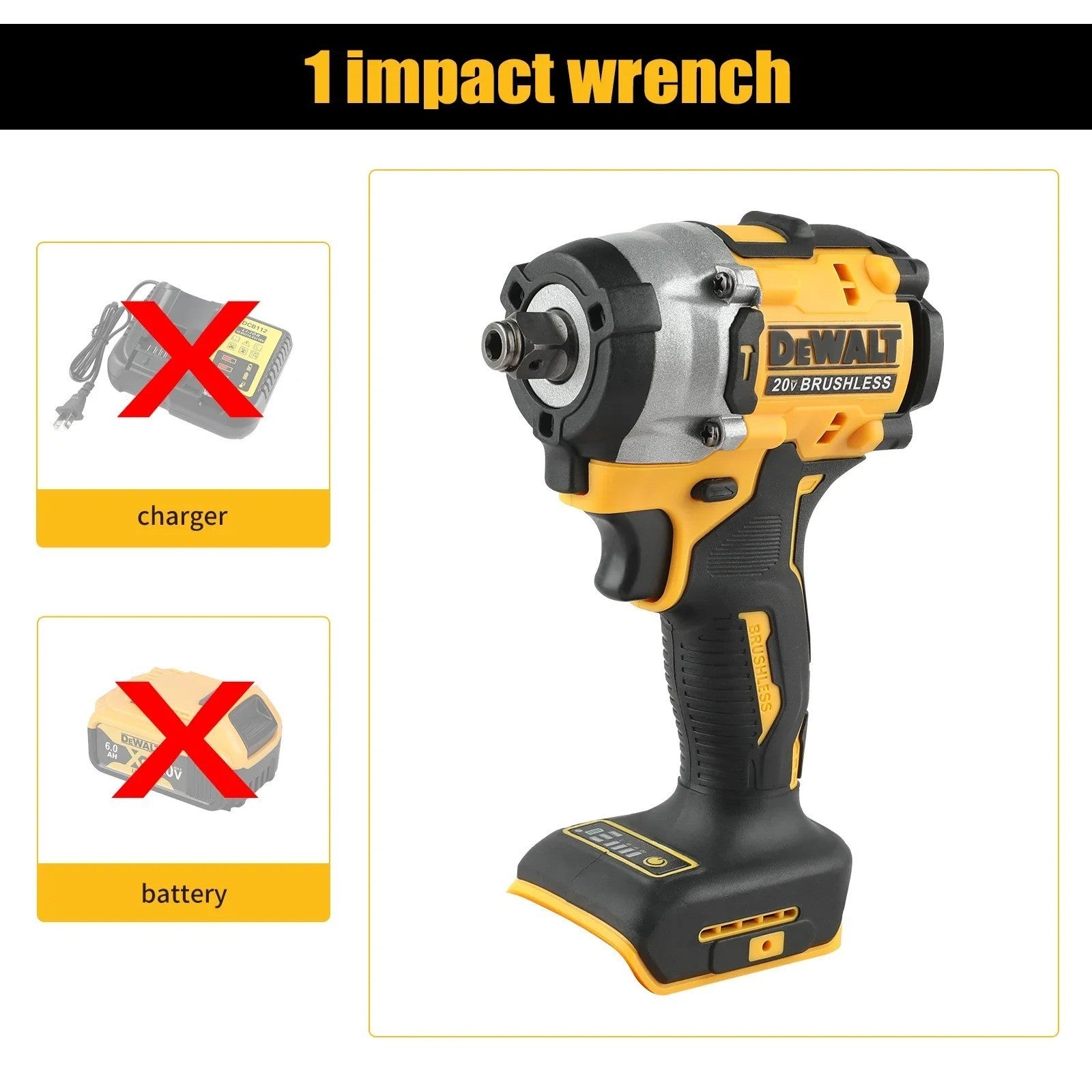 Avvitatore a Impulsi DEWALT DCF921 20V Atomic - 1/2" Brushless - Solo Corpo