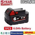 Batteria 18V Litio per Milwaukee M18 6.0Ah 9.0Ah Compatibile