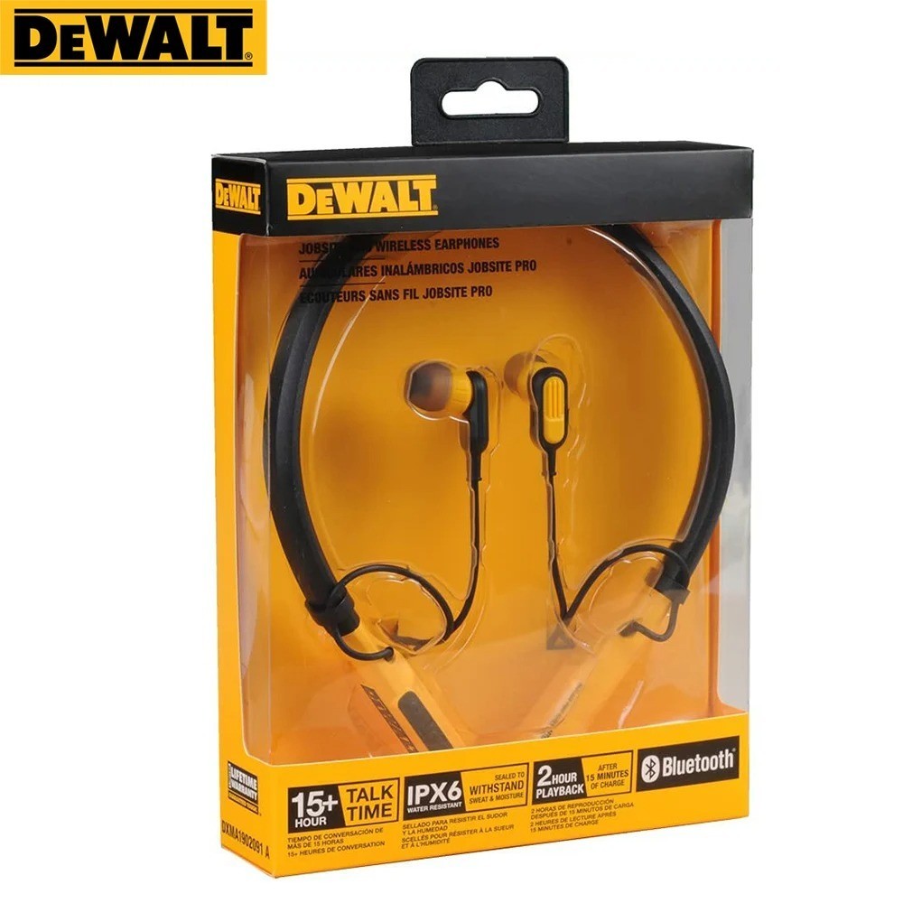 DEWALT Auricolare Bluetooth senza fili da lavoro Pro Cuffie con archetto
