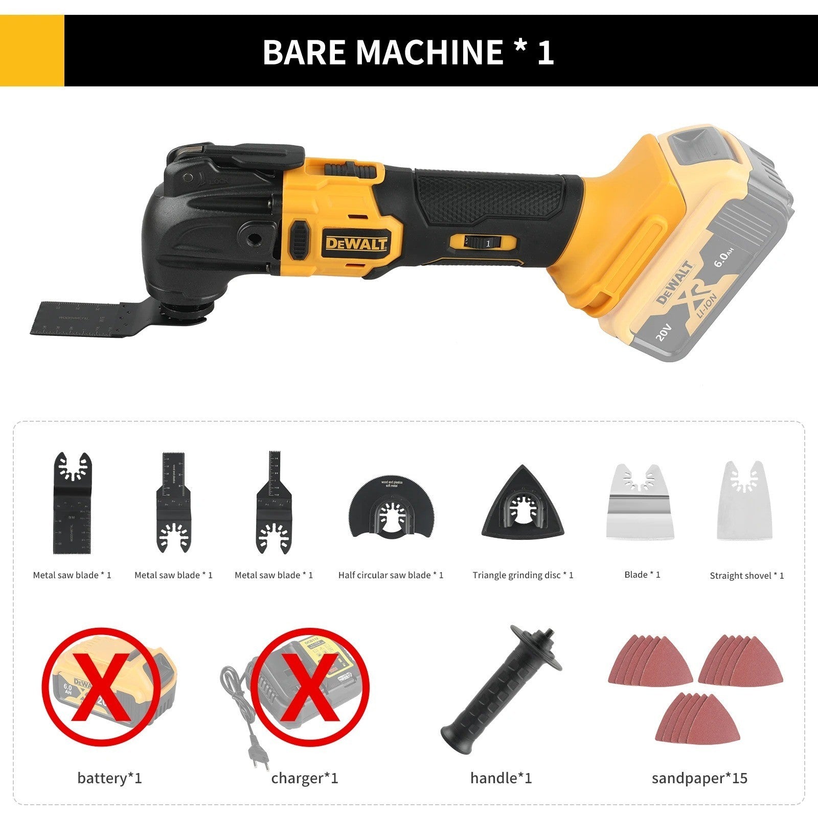 Dewalt 18V Oszillations-Multifunktionswerkzeug ohne Akku