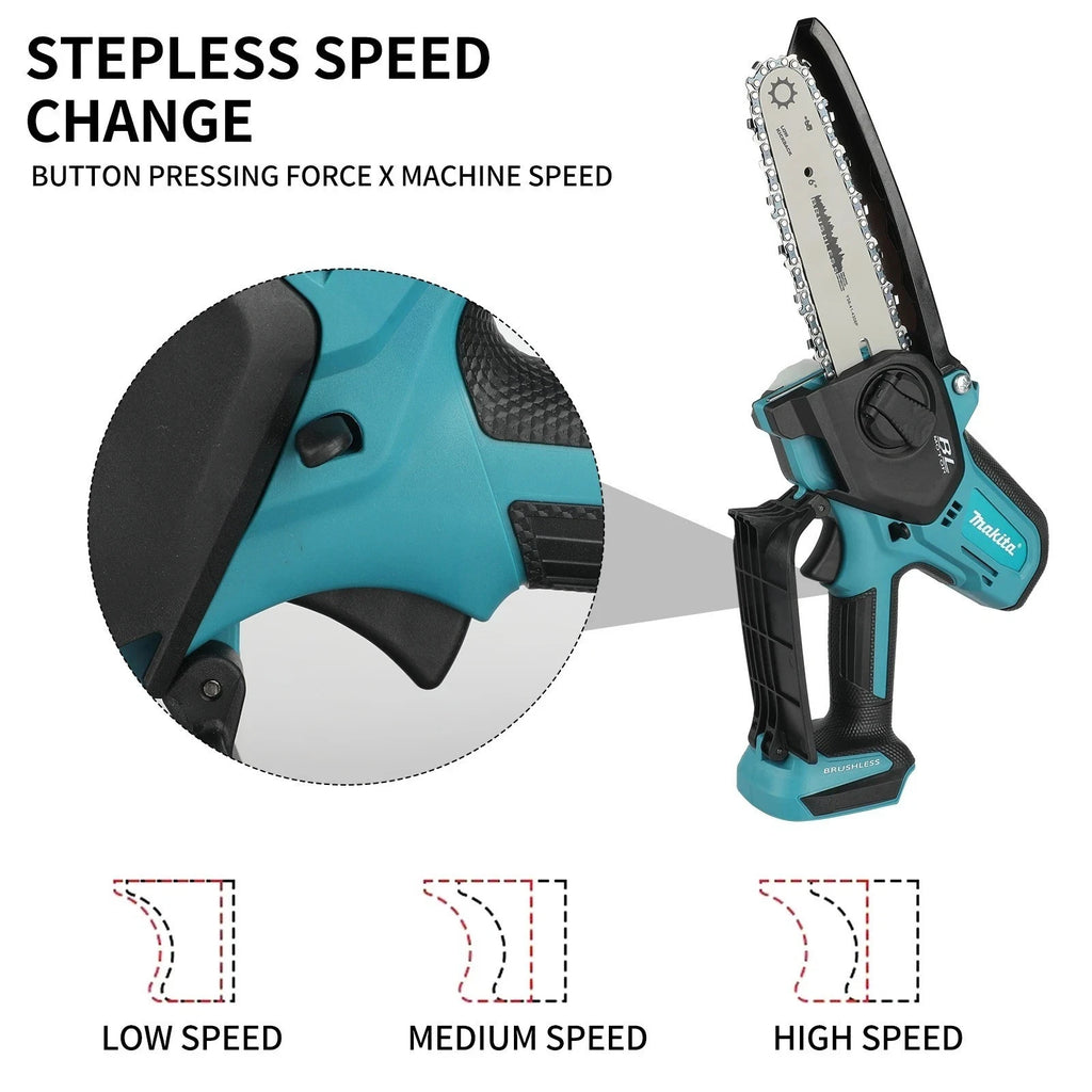 Motosega a batteria Makita 18V  6 pollici (Batteria Non Inclusa)