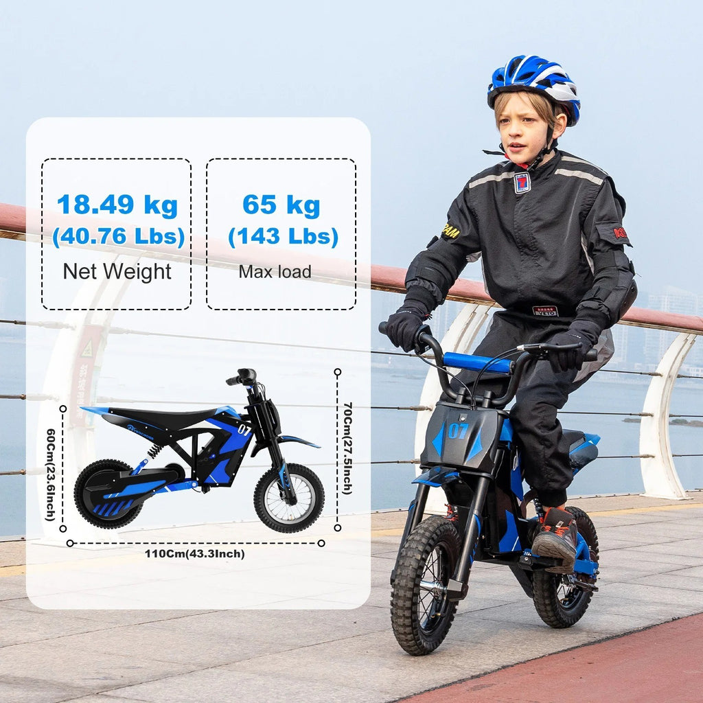 Moto Elettrica Bambini EVERCROSS EV12M 300W | 25km/h | 12" Cross Mini Motocross