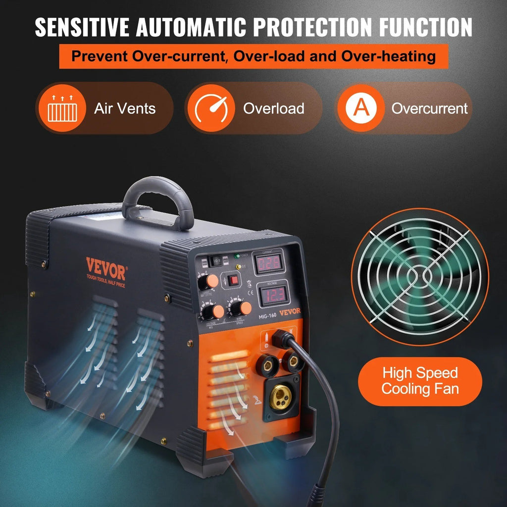Saldatrice MIG 250A VEVOR MIG MMA TIG 3 in 1 Inverter Portatile