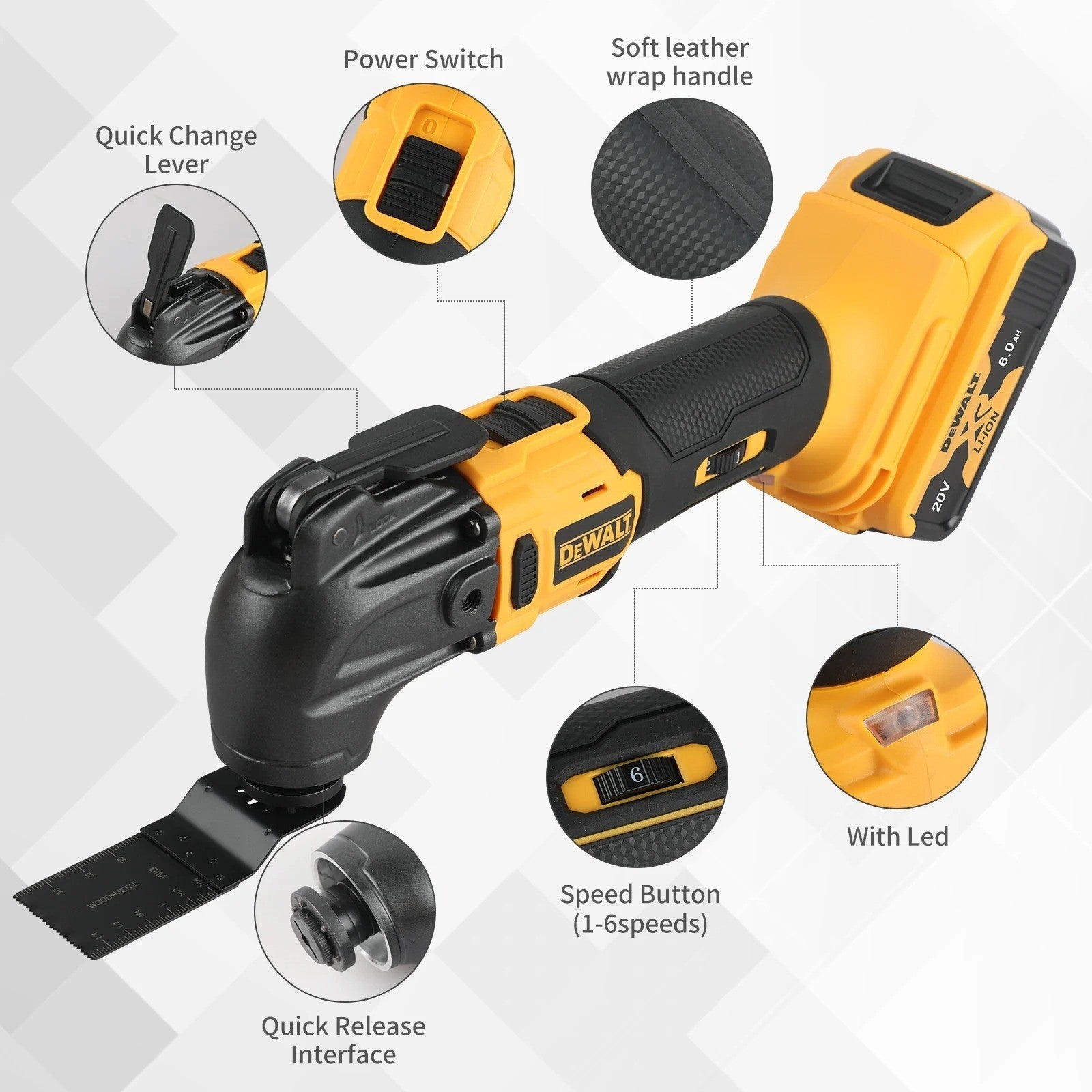 Dewalt multifunzione ad oscillazione 18V senza batteria