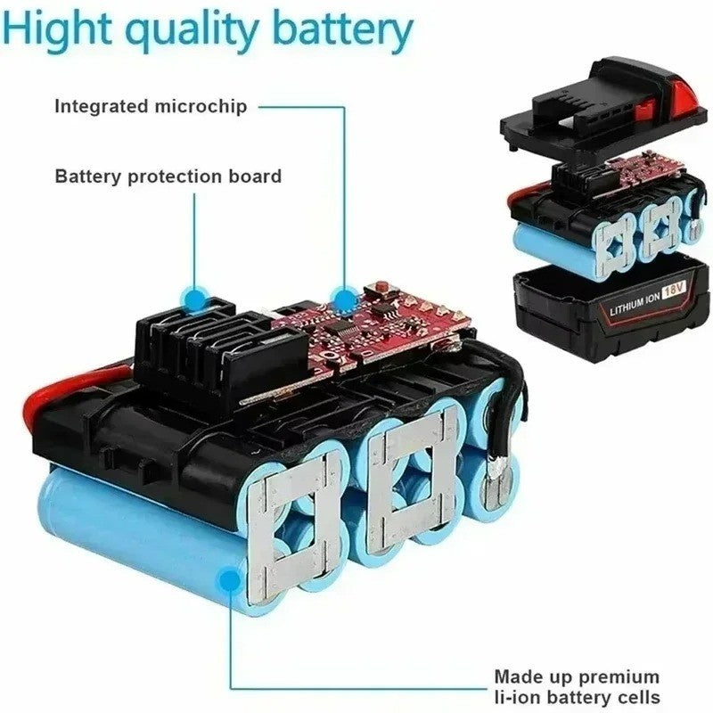 Batteria 18V Litio per Milwaukee M18 6.0Ah 9.0Ah Compatibile