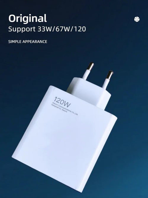 120w Originale Xiaomi Caricatore Turbo Carica Super Veloce Adattatore UE Tipo C