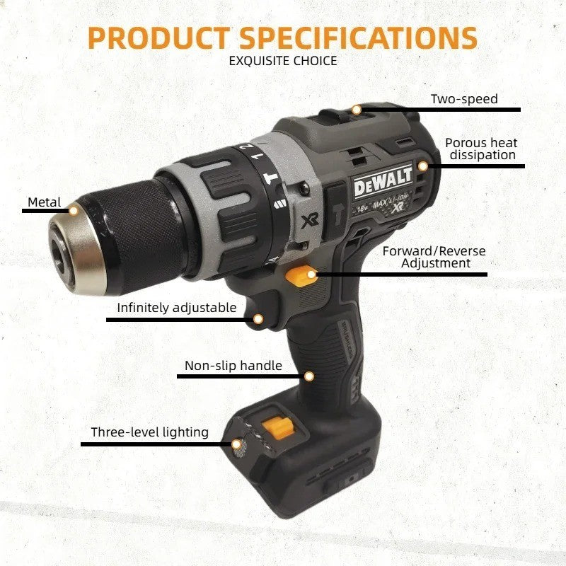 DEWALT DCD791 Trapano a batteria compatto Motore senza spazzole Trapano Cacciavi