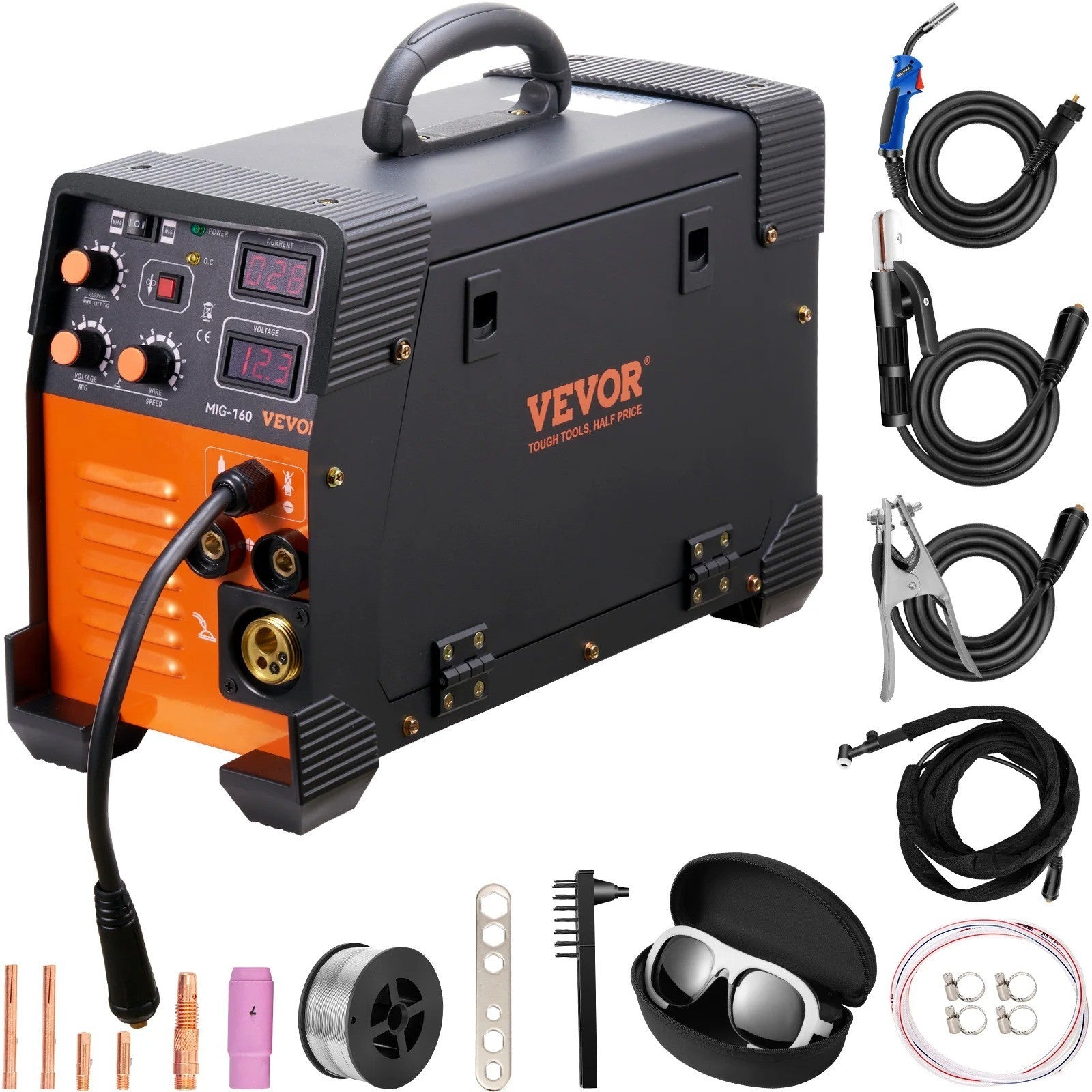 Saldatrice MIG 250A VEVOR MIG MMA TIG 3 in 1 Inverter Portatile
