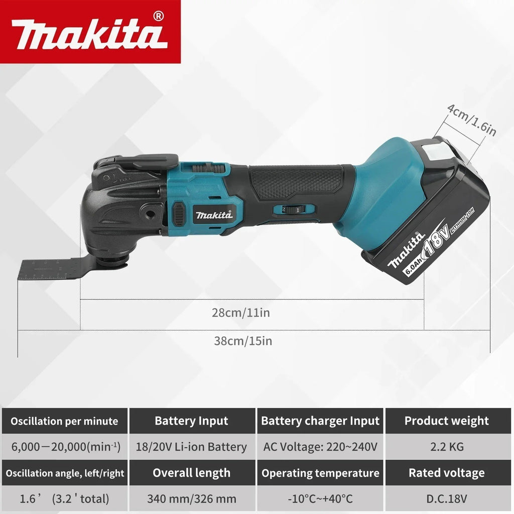 Utensile Multifunzione Oscillante 18V Compatibile Makita | Multi-Tool a Batteria