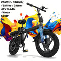 Bici Elettrica VOLTVOGUE E-Bike 14" 500W 48V 5.2Ah Scooter Compatto per Adulti