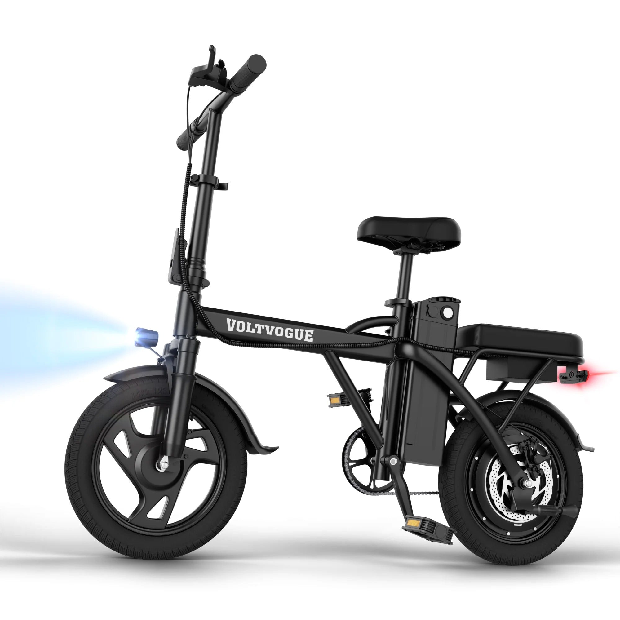 Bici Elettrica VOLTVOGUE E-Bike 14" 500W 48V 5.2Ah Scooter Compatto per Adulti